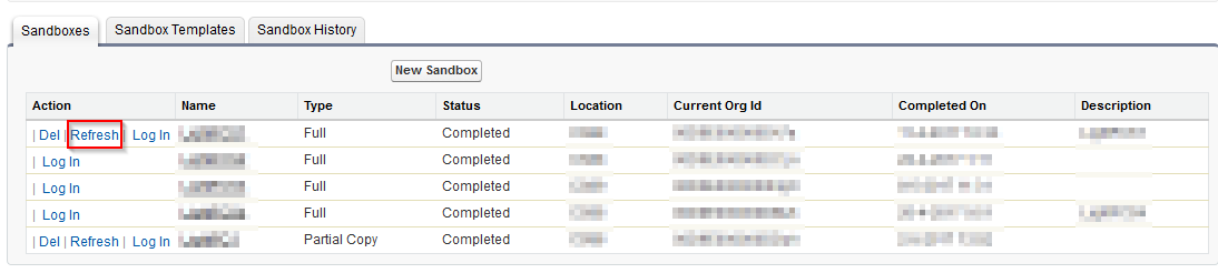 partial copy sandbox storage